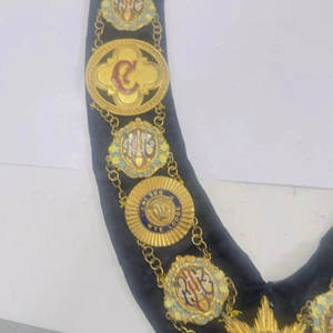 Vintage Wye Lodge No 588 Collier de cérémonie maçonnique Fraternel Regalia Collection - Product Image 5