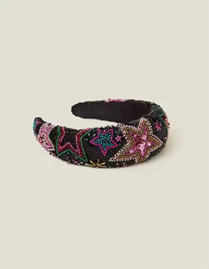 Bandeau perlé à la mode avec travail de broderie artisanal Bandeau perlé unique avec motif de perles de rocaille élégant - Product Image 3