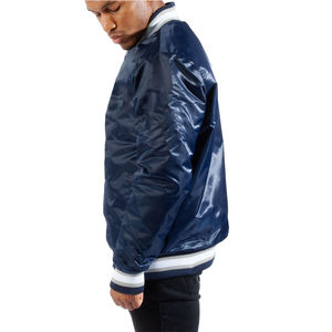 Conception personnalisée la plus vendue pour les vestes universitaires en satin pour hommes Conception professionnelle et qualité Prix de gros Veste en satin pour hommes - Product Image 2