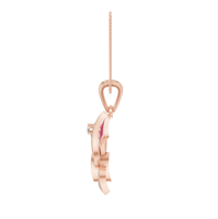 Pendentif papillon en or véritable 18 carats avec diamants naturels en émail bijoux de charme pour femmes et filles OEM ODM d'Inde pour enfants
