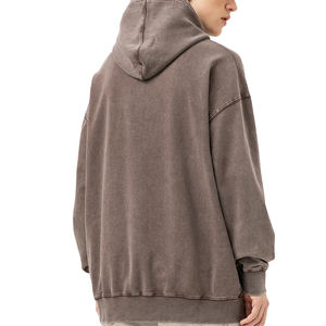 Prix de gros sur mesure de haute qualité, sweat à capuche en polaire surdimensionné, en coton mélangé décontracté, techniques de broderie - Product Image 6