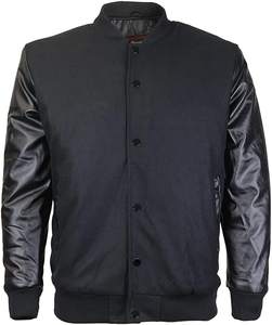 Chaqueta universitaria de cuero y lana para hombre al por mayor, chaquetas universitarias de béisbol con letras personalizadas, chaqueta de béisbol universitaria para hombre - Product Image 5