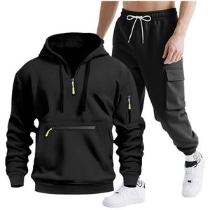 Homme Cargo Correspondant Casual Top T Shirts Pants Hoods Outfit Sweatshirt Tracksuits for Mens Hooded - Product Image 1