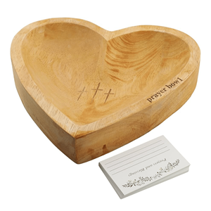 <b>Valentine</b> Gift Heart-Shape <b>Candle</b> Holder, Acacia Wood Bowl, Wooden Bowl For <b>Candles</b> For Home Tabletop Decoration Made In Vietnam - Product Image 2
