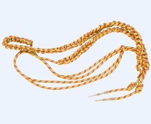 ชุดพิธี Aiguillette สีทองและสีแดง และอุปกรณ์เสริมชุดพิธีพร้อมเคล็ดลับโลหะ - Product Image 3