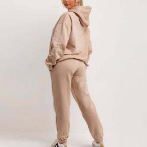 Custom Plus Size Women's Cotton Hoodies Tracksuits Casual Spring <b>Gym</b> Apparel Set Solid Fleece Eco-Friendly Winter Jogging Sweat - Product Image 4