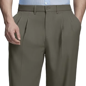 กางเกงขายาวทรงหลวมสไตล์วินเทจแบบจีบ  สำหรับผู้ชาย  ผลิตโดยโรงงานโดยตรง - Product Image 1