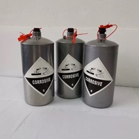 Botol Baja 34.5kg Anti Bocor, Wadah Cairan Berdensitas Tinggi, Flask Logam untuk Pemrosesan Pemulihan Emas Artisanal