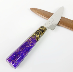 Mango de cuchillo de madera y resina de aspecto profesional Artesanías de gran calidad Diseñador superior Escala de resina Artesanías de Calidad exclusiva - Product Image 6