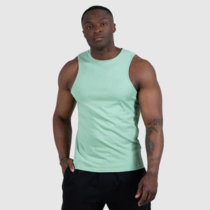 Camiseta Deportiva Nueva para Hombre, Transpirable, de Secado Rápido, sin Mangas, con Cuello Redondo, Absorbente de Sudor, Estampada - Product Image 1