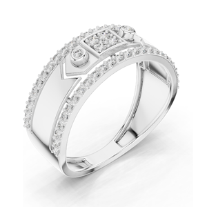 Magnifique bague pour femme avec diamant de laboratoire de 0,48 carat, clarté VVS-VS EF, or 18 carats, 14 carats, 10 carats et argent 925, rose, jaune, blanc - Product Image 5