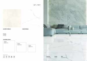 Carreaux de sol et de mur en porcelaine brillante 1200x1200 Design intérieur moderne minimaliste - Product Image 4