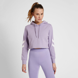 เสื้อครอปมีฮู้ดของผู้หญิงเสื้อครอปมีฮู้ดเสื้อสวมหัวสไตล์ครอป - Product Image 1