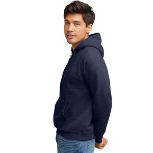 Sweat-shirts en polaire épais sur mesure de haute qualité, surdimensionnés, lourds, sans cordons, imprimés en relief, couleur unie, pull-over - Product Image 3