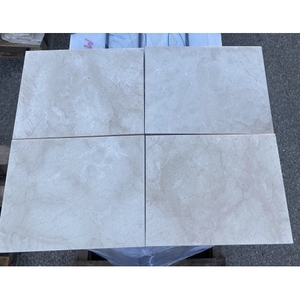 Crema Marfil Murales de pared de mármol estándar 40x40x2cm Patrón intrincado elegante pulido para diseño de interiores - Product Image 1