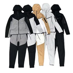 Custom Wholesale Printing Logo High Quality Sport Gym Heavyweight Cotton <b>Tech</b> Fleece Full Zip up Hoodie for Men 2025 - Product Image 1