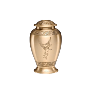 Urnes funéraires en aluminium, vente en gros, imperméables, élégantes, finition émail texturé vert, pour cendres humaines - Product Image 5