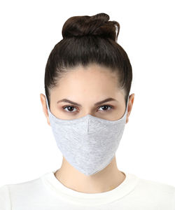 Masque facial en tissu biologique peigné, confort équilibré, sangle de tête, tissu lisse, flux d'air doux, surface douce pour la peau, élastique, maintien sécurisé des oreilles - Product Image 5