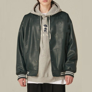 OEM Services Hombres Mujeres Béisbol Bomber Lona Cuero Chaquetas universitarias Venta al por mayor Invierno Letterman Cuero Chaquetas universitarias - Product Image 5