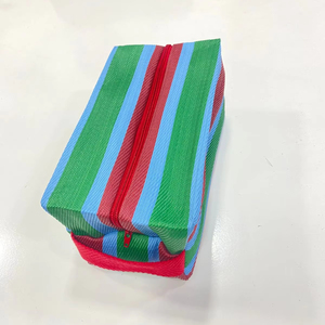 Large Eco-Friendly Recycled Nylon Cosmetic Pouch <b>Shopping</b> <b>Bags</b> Sustainable <b>Zipper</b> <b>Bag</b> Model PP Woven Made India Bulk Supply - Product Image 1