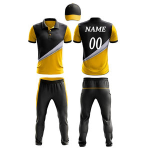 Conjunto de Uniforme de Cricket Personalizado de Talla Grande para Adultos, MOQ Bajo, Kit de Entrenamiento, OEM, ODM, Alta Calidad, 100% Poliéster, Proveedor - Product Image 4