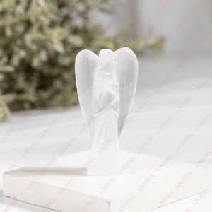 Natural White Color Selenite 2" Mini <b>Angels</b> Carved Premium Healing Crystals For Positiveness Meditation Decoration At Best Rate - Product Image 2