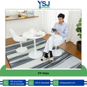 Wrinkle-Resistant Premium Quality Classic Design 100% Polypropylene <b>Plastic</b> <b>Outdoor</b> Carpets Stylish PP Woven Mats - Product Image 2
