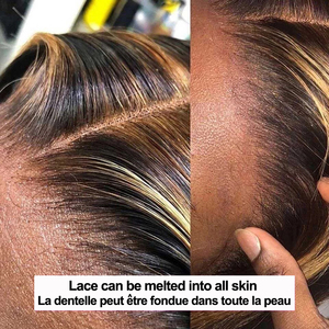 Venta al por mayor de <span class=keywords><strong>pelo</strong></span> brasileño crudo resaltar Color marrón pelucas de cabello humano encaje Frontal 100% cabello humano pelucas sin pegamento para mujeres <span class=keywords><strong>negras</strong></span> - Product Image 3