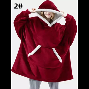 Sudadera de Forro Polar Tejida a Crochet Extra Grande de Alta Calidad para Invierno, Sudadera con Mangas Largas de Franela, Sudadera Gigante con Capucha para Mujer y Hombre - Product Image 6