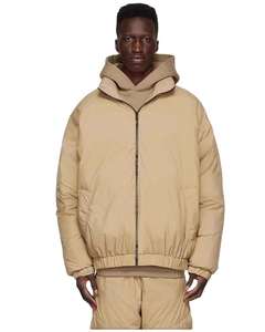 Chaqueta Bomber Premium para Hombre, Cierre de Cremallera, Capucha, Relleno de Algodón, Exterior de Nailon, Chaqueta de Invierno Estilo Urbano - Product Image 1