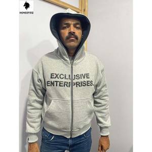 เสื้อฮู้ดผ้าฟลีซปักโลโก้ได้ตามต้องการของผู้ชายเสื้อสเวตเชิ้ตลำลองฤดูหนาวแบบลำลองเทคนิคการพิมพ์ลายนูนบนหน้าจอแบบ3D เทคนิคซักได้ - Product Image 3