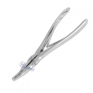 Alicates de gubia Beyer de doble acción de 180mm, acero inoxidable pesado, ligeramente en ángulo para los mejores instrumentos quirúrgicos dentales de corte de huesos - Product Image 1