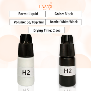 กาวติดขนตาแห้งเร็ว H2เกาหลี3มล./5มล./10มล. สีดำกันน้ำ - Product Image 3