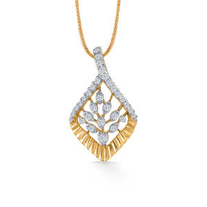 Collier avec pendentif en forme de cœur en perle en or blanc ou or jaune pour femmes - Product Image 2