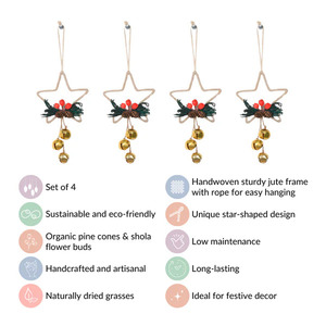Décoration d'ornements de Noël rétro personnalisés en feutre réutilisable pour porte d'entrée de bureau - Product Image 4