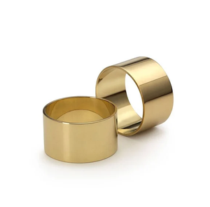 Anillos de Servilleta Modernos Clásicos de Latón Dorado, Personalizables y Ecológicos, para Hogar, Hotel, Restaurante, Bodas y Fiestas - Product Image 4