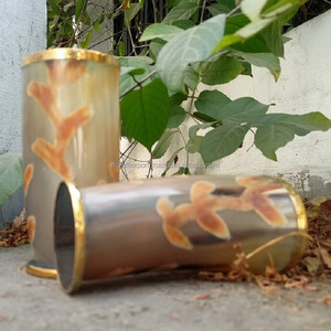 RF Crafts Handmade 300ml Capacité Céramique Viking Indian Horn Cup Short Drinking Verre à boire pour les fêtes - Product Image 1