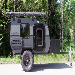 Mejor Ligero Plegable Impermeable Mini Teardrop Camper Remolque para Off-Road Family Camping y RV Autocaravanas Caravana - Product Image 2