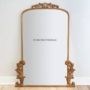 Cadre en bois de haute qualité de designer sinueux avec miroir de la meilleure qualité Miroir de sol décoratif pour maison et hôtel d'Inde - Product Image 6