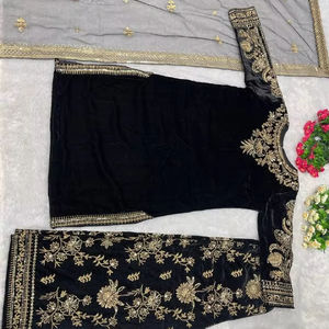 เสื้อกำมะหยี่วิสคอสหนาพร้อมกางเกงสำหรับงานปาร์ตี้ดีไซน์เนอร์ - Product Image 1