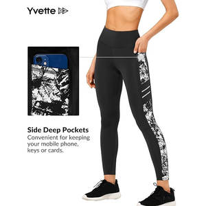 Medias de entrenamiento de gimnasio de secado rápido ecológicas transpirables súper elásticas de cintura alta para mujer - Product Image 2