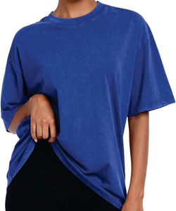 100% coton T-Shirt pour hommes coupe ample imprimé lavage à l'acide T-Shirt surdimensionné coton T-shirt pour hommes et femmes décontracté à manches courtes - Product Image 6