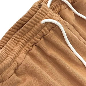 Pantalones cortos de algodón de calle alta para hombre, cintura elástica personalizada ecológica de alta calidad, bolsillos con cordón largo, servicio OEM Digital - Product Image 3