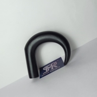 Poignée de canne de marche en corne de buffle noir nuit avec accent en agate, fabriquée à la main, pour une mobilité de luxe et un usage cadeau