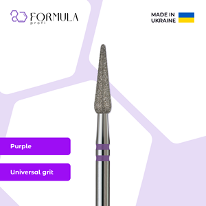 Unique Beauty Salon Diamond Rounded Drop <b>Nail</b> Drill Bit Formula Profi 3.0mm Violet PRO Premium - Product Image 1