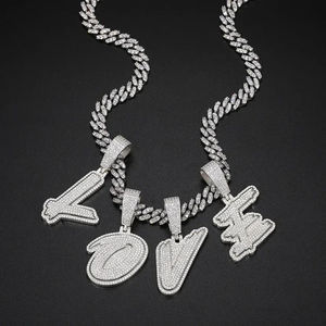 Pendentif Hip Hop à succès, luxueux, personnalisé, en argent sterling 925, diamant rond de taille brillant cultivé en laboratoire - Product Image 2