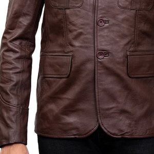 Veste 100% coton personnalisée de haute qualité Design en cuir à la mode avec tissu de toile de service OEM - Product Image 6