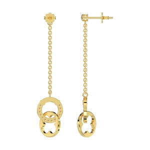 Haute qualité femmes plaqué or 10K or jaune Zircon boucles d'oreilles à la mode bijoux en argent pour la fête - Product Image 3