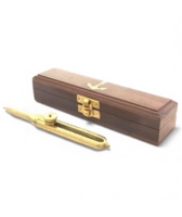 Divisor Proporcional de Latón Premium, Estilo Moderno Antiguo, de Doble Cara, 9 Pulgadas, Herramienta de Medición para Cartografía Náutica y Navegación Marina