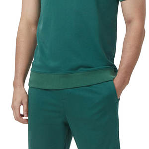 Conjunto informal de camiseta y pantalones cortos para hombre al por mayor, logotipo personalizado, bordado de alto rendimiento, temporada de verano - Product Image 2